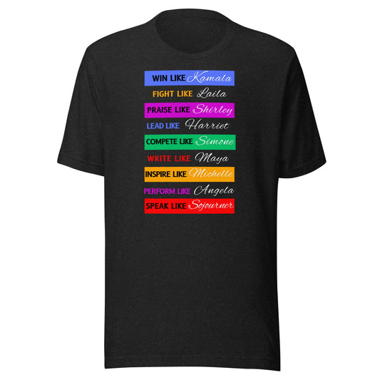 Inspirational Women Classic t-shirt (white lettering)